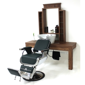 REM Montana Barbers Unit with Backwash Basin - 1 Position