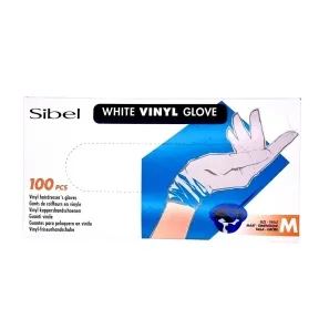 Sibel Clear Vinyl Gloves Medium - 100 Pack