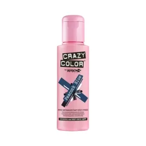 Crazy Color Semi Permanent Hair Colour Cream - Peacock Blue 100ml