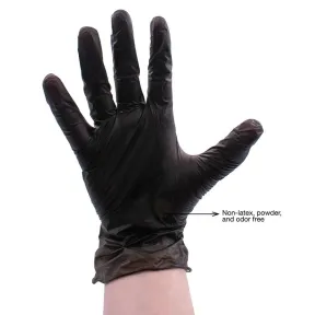 Colortrak Black Vinyl Disposable Gloves Small 100 Pack