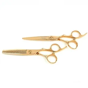 Matakki Ikon Rose Gold Professional Hair Cutting Scissor Set 6.5 inch